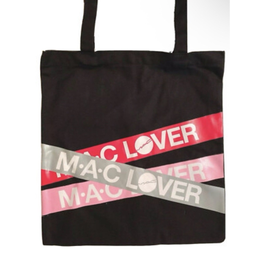 MAC Lover Black Canvas Tote Bag Large Shoulder Bag New Sealed